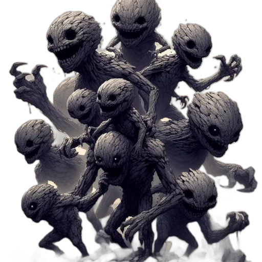 creature, mask, robot, staff transparent PNG cut-out