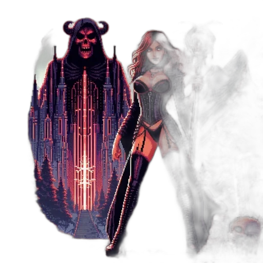 concept art, fantasy art, comic book art, cyberpunk transparent PNG cut-out