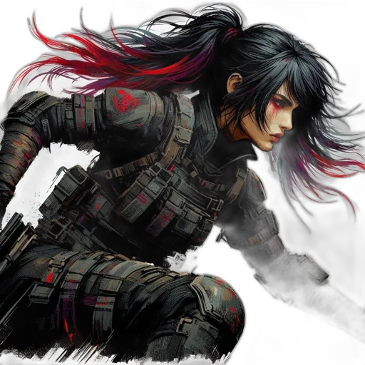 concept art, fantasy art, cyberpunk, comic book art transparent PNG cut-out