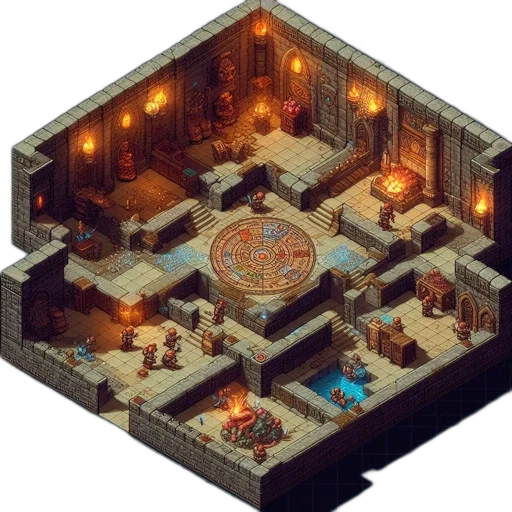 furniture, pixel art, concept art, fantasy art transparent PNG cut-out