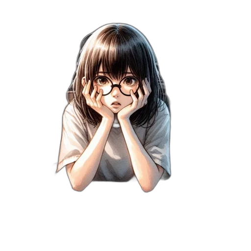 face, mask, hair, jacket transparent PNG cut-out