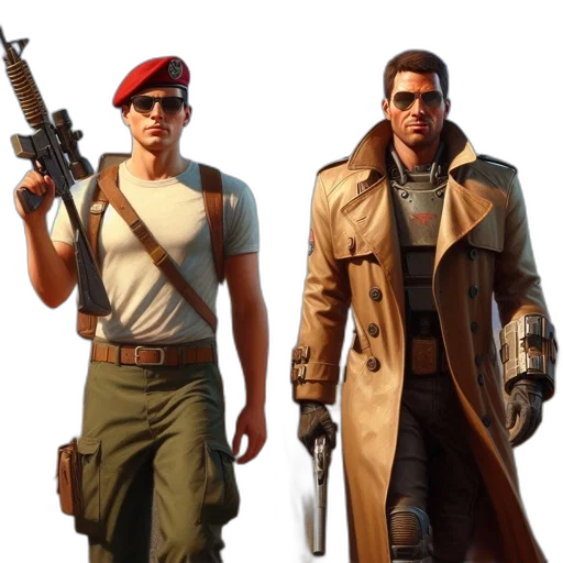 jacket, concept art, 3d render, comic book art transparent PNG cut-out