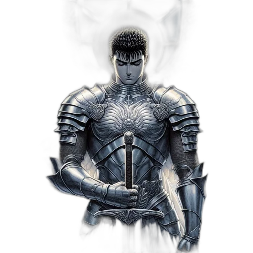 sword, robot, weapon, comic book art transparent PNG cut-out