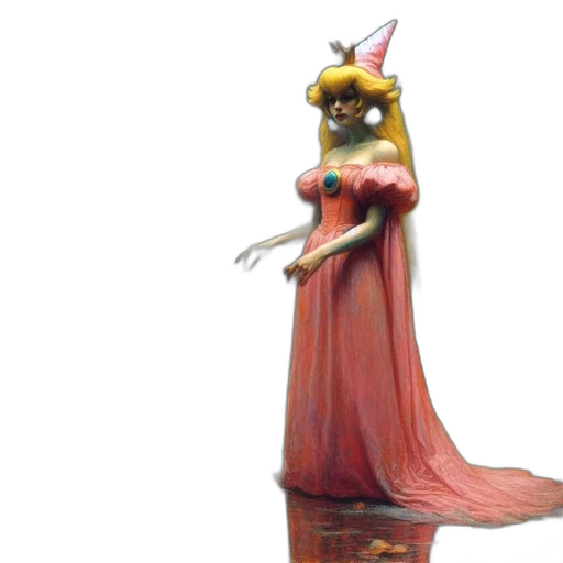 dress, staff, creature, crown transparent PNG cut-out