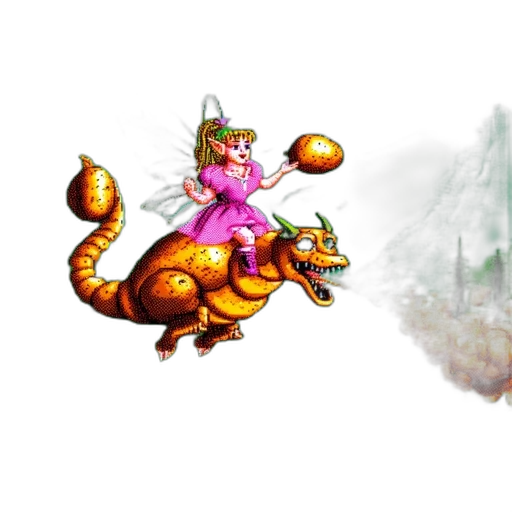 dragon, concept art, fantasy art, pixel art transparent PNG cut-out