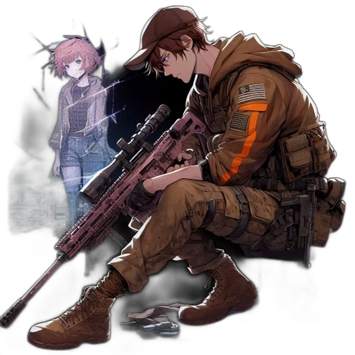 weapon, jacket, concept art, cyberpunk transparent PNG cut-out