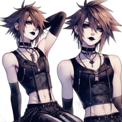 concept art, cyberpunk, anime, pixel art transparent PNG cut-out