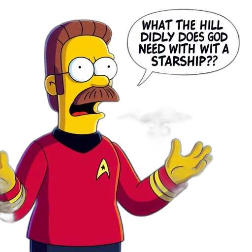 comic book art, outer space, fire, ned transparent PNG cut-out