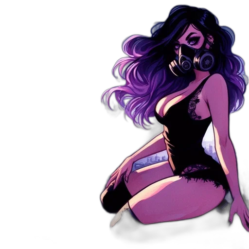 mask, dress, concept art, comic book art transparent PNG cut-out