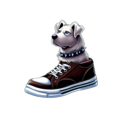 shoes, animal, 3d render, photorealistic transparent PNG cut-out