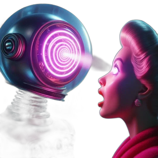 robot, concept art, 3d render, cyberpunk transparent PNG cut-out