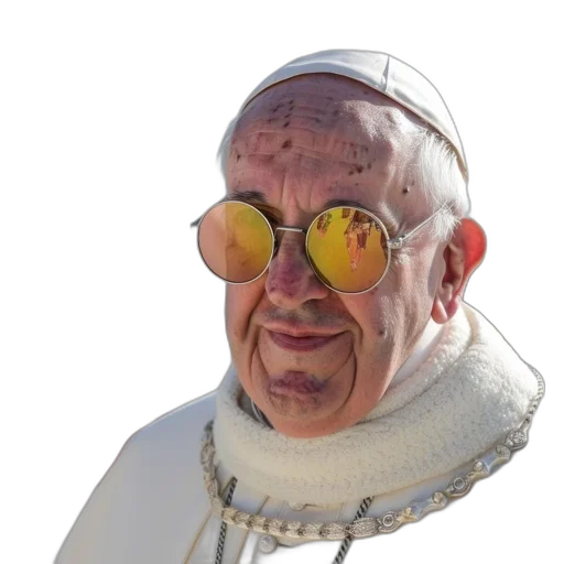 face, jacket, staff, hat transparent PNG cut-out