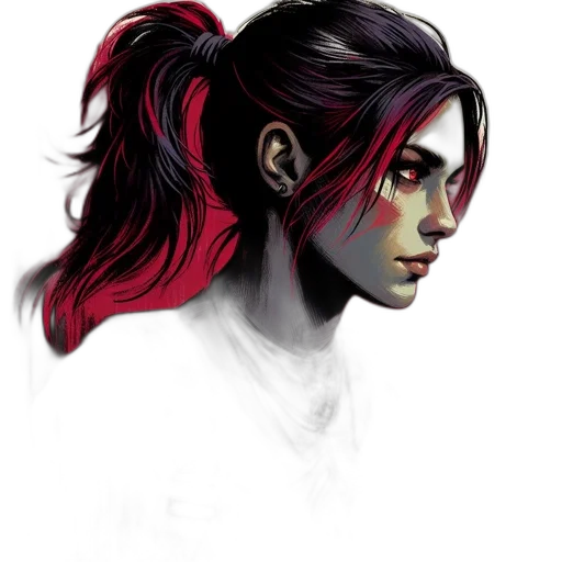 face, hair, mask, creature transparent PNG cut-out