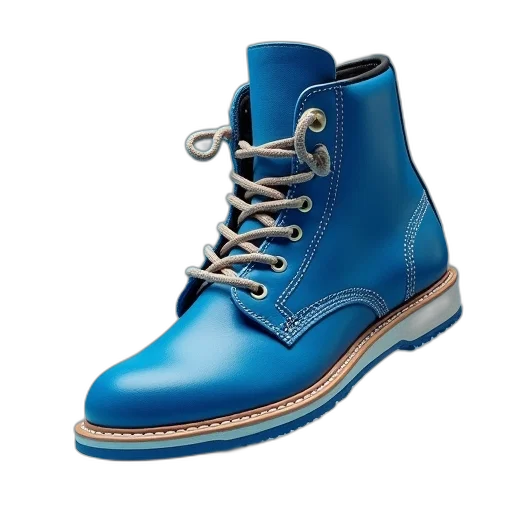 shoes, 3d render, photorealistic, blue transparent PNG cut-out
