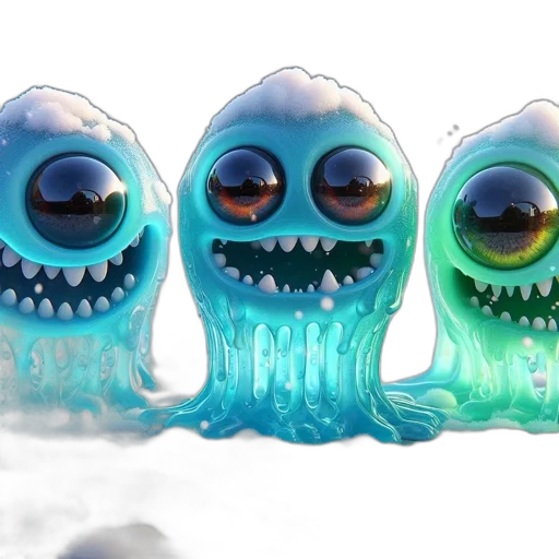 creature, mask, concept art, 3d render transparent PNG cut-out