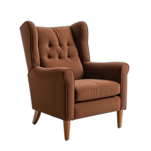 furniture, 3d render, earth tones, brown transparent PNG cut-out