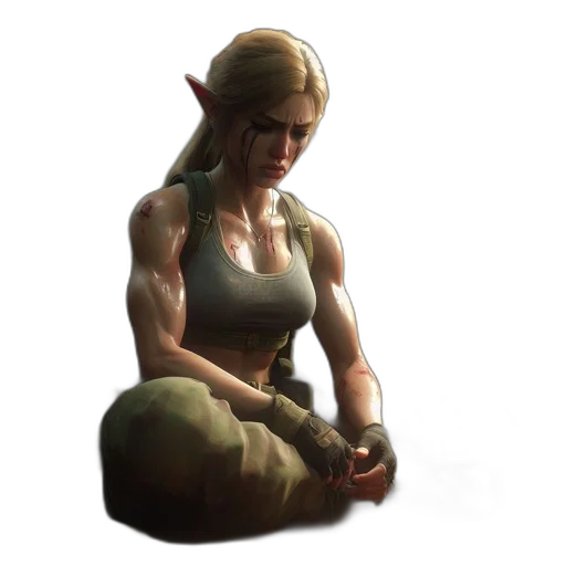 weapon, face, staff, dress transparent PNG cut-out