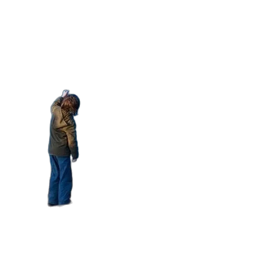 jacket, hat, robot, staff transparent PNG cut-out