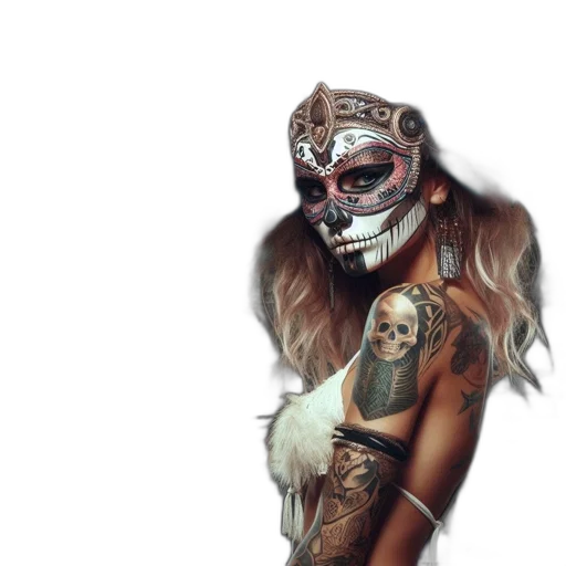 mask, face, creature, fantasy art transparent PNG cut-out
