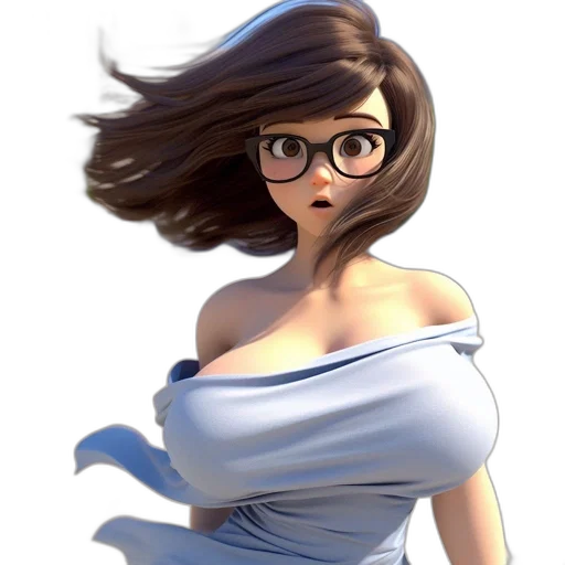 dress, hair, face, robot transparent PNG cut-out