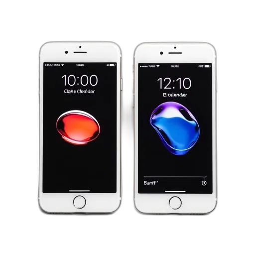 two, identical, white, iphones transparent PNG cut-out