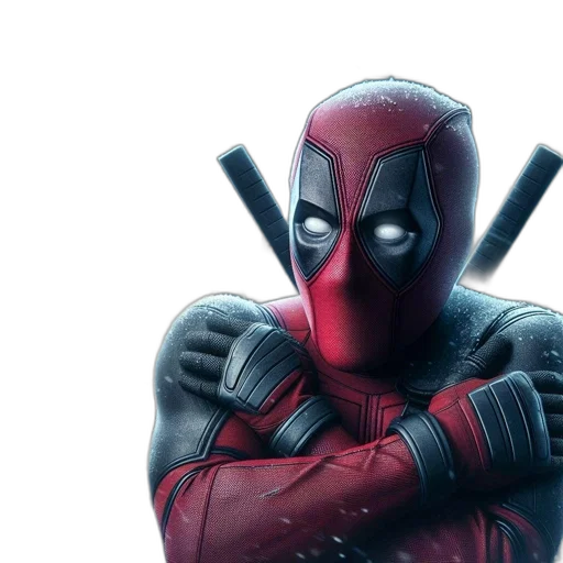 comic book art, concept art, deadpool, stands transparent PNG cut-out