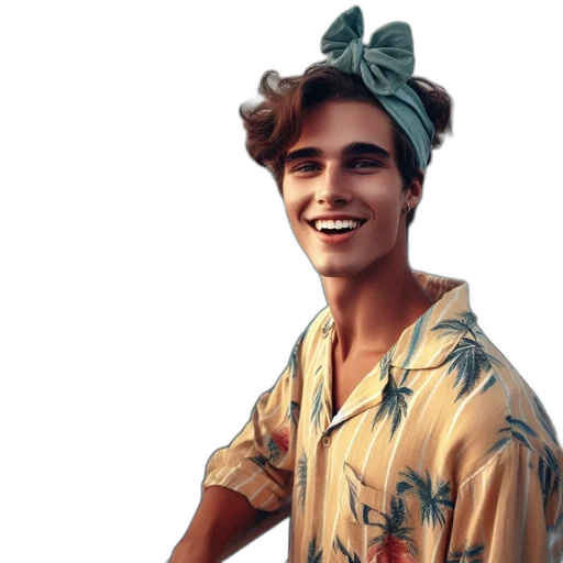 hat, face, umbrella, hair transparent PNG cut-out