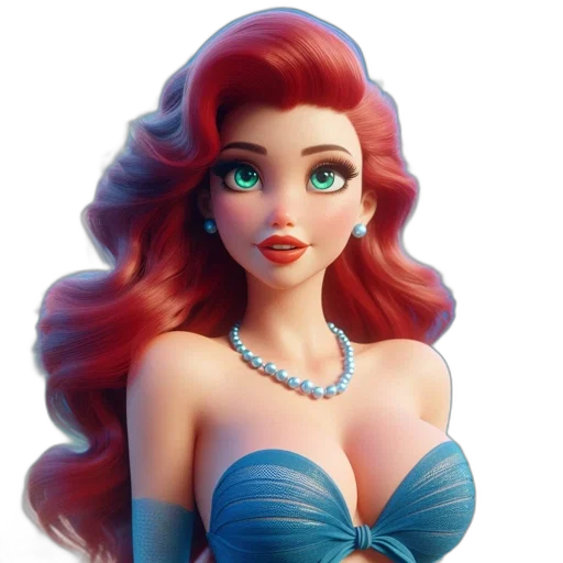 jewelry, dress, fantasy art, 3d render transparent PNG cut-out