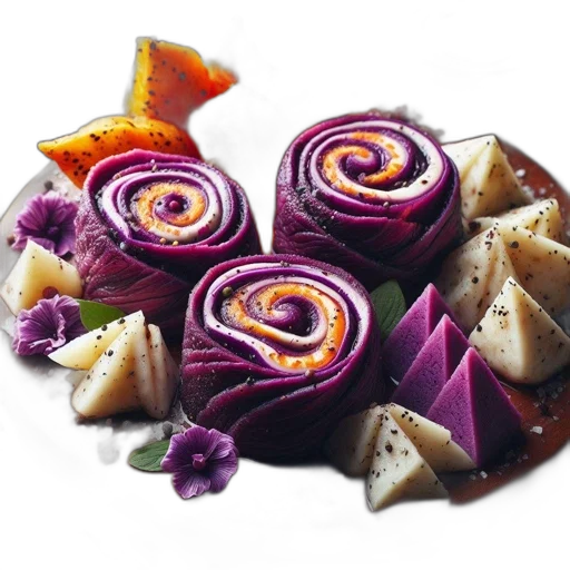 food, flower, crown, photorealistic transparent PNG cut-out