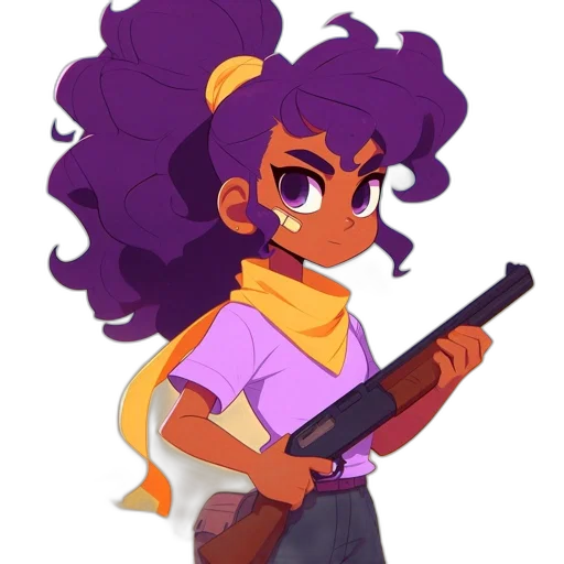 weapon, staff, hair, pixel art transparent PNG cut-out