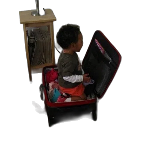 furniture, 3d render, child, sits transparent PNG cut-out