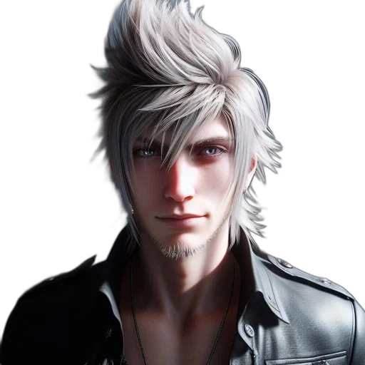 jacket, face, hair, creature transparent PNG cut-out