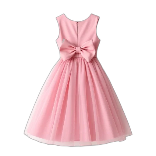 dress, 3d render, pastel, pink transparent PNG cut-out
