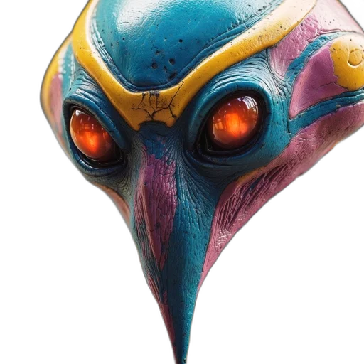 mask, face, robot, creature transparent PNG cut-out