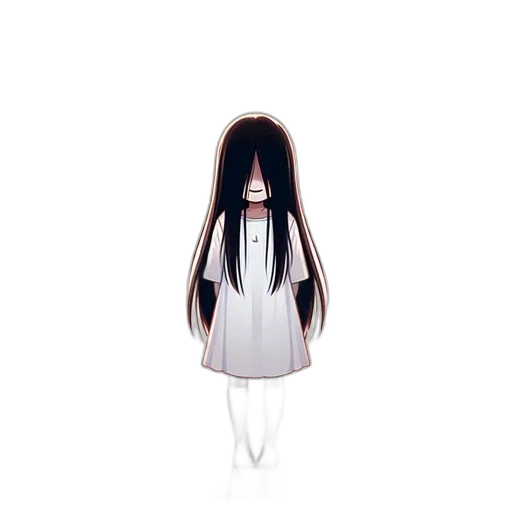 hair, dress, mask, creature transparent PNG cut-out
