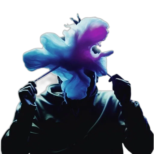 mask, crown, jacket, creature transparent PNG cut-out