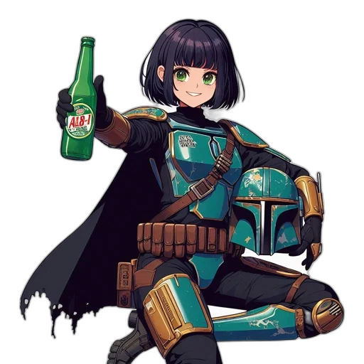 robot, bottle, weapon, sword transparent PNG cut-out