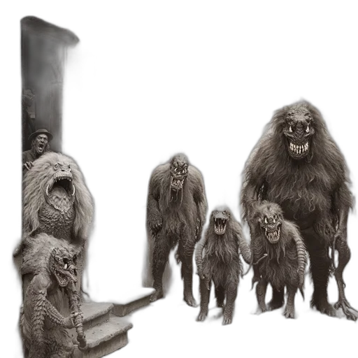 creature, animal, staff, concept art transparent PNG cut-out