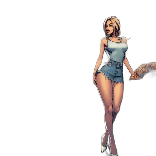 dress, concept art, comic book art, fantasy art transparent PNG cut-out