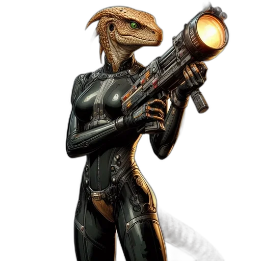 dragon, staff, weapon, robot transparent PNG cut-out