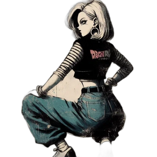 jacket, staff, dress, comic book art transparent PNG cut-out