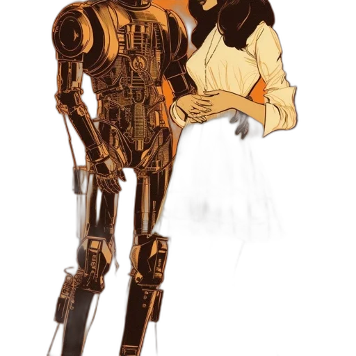 robot, weapon, staff, concept art transparent PNG cut-out
