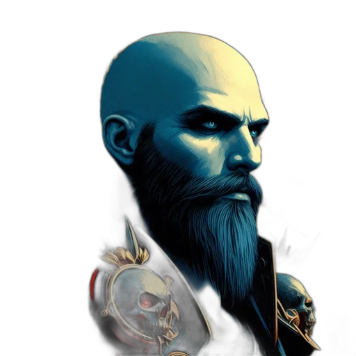 face, staff, mask, fantasy art transparent PNG cut-out