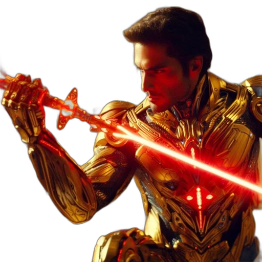 staff, weapon, sword, robot transparent PNG cut-out