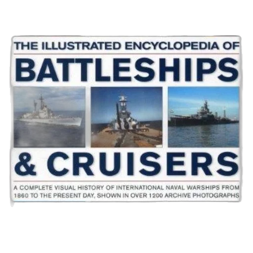 illustrated, encyclopedia, battleships, cruisers transparent PNG cut-out