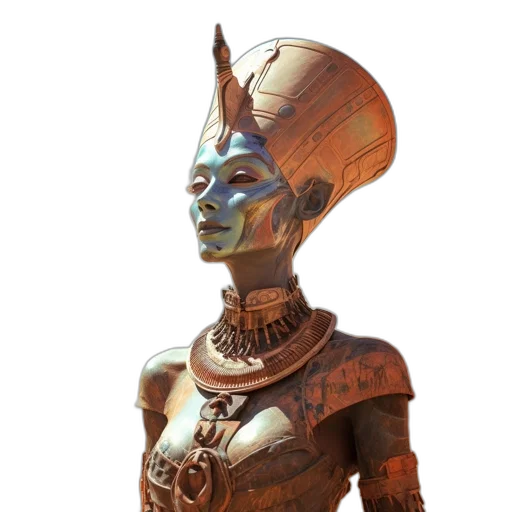 robot, crown, staff, jewelry transparent PNG cut-out