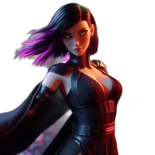 concept art, comic book art, fantasy art, cyberpunk transparent PNG cut-out