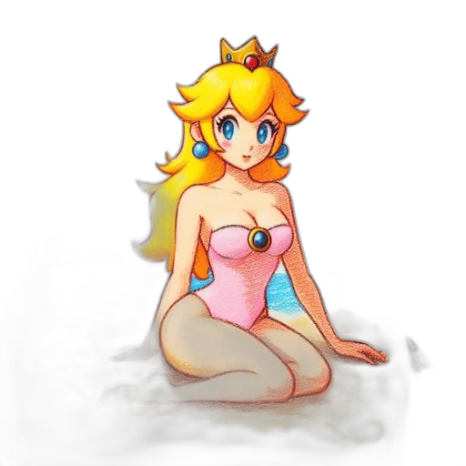 crown, dress, pixel art, concept art transparent PNG cut-out
