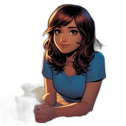 face, staff, comic book art, concept art transparent PNG cut-out