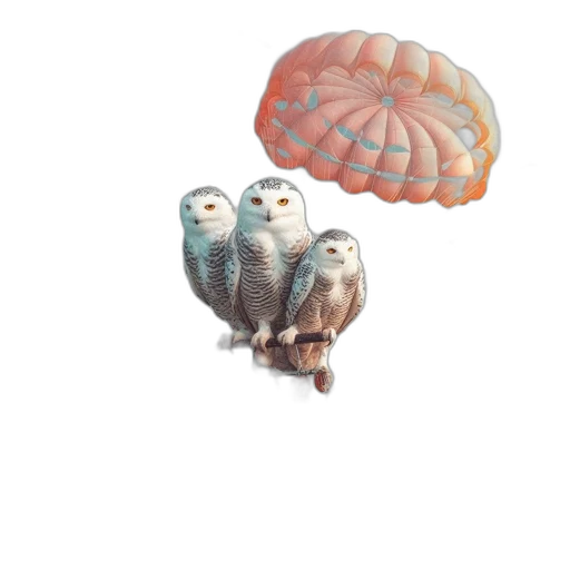 umbrella, animal, creature, watercolor transparent PNG cut-out